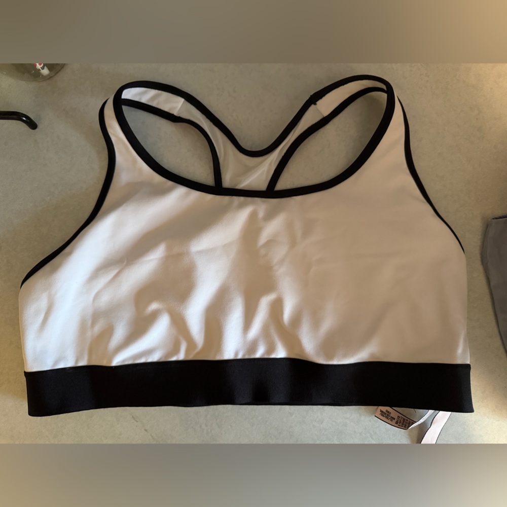Victoria's Secret Black and White Low Impact Sports Bra Size XL